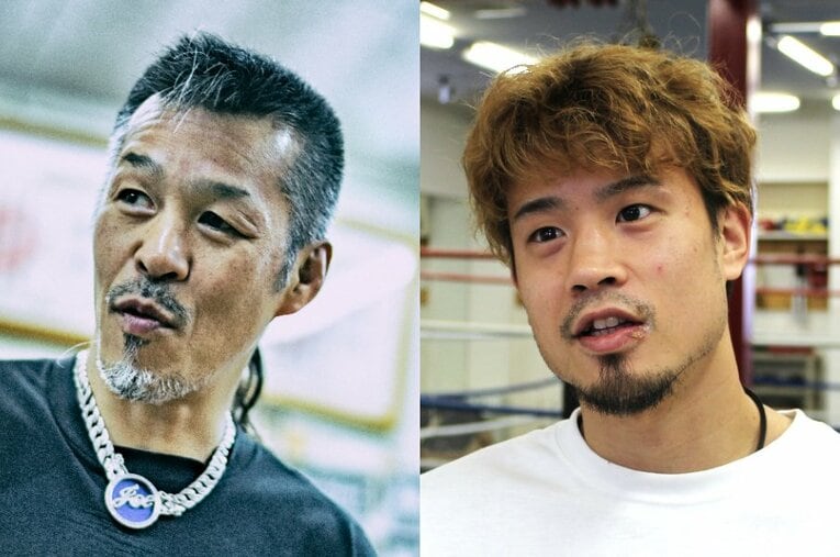 プロボクサーとして無敗のキャリアを歩む辰吉寿以輝（27歳／写真右）。“超ポジティブ”な辰吉家の教えや、父・丈一郎との関係について語ってくれた ／ photograph by Takuya Sugiyama/Number Web