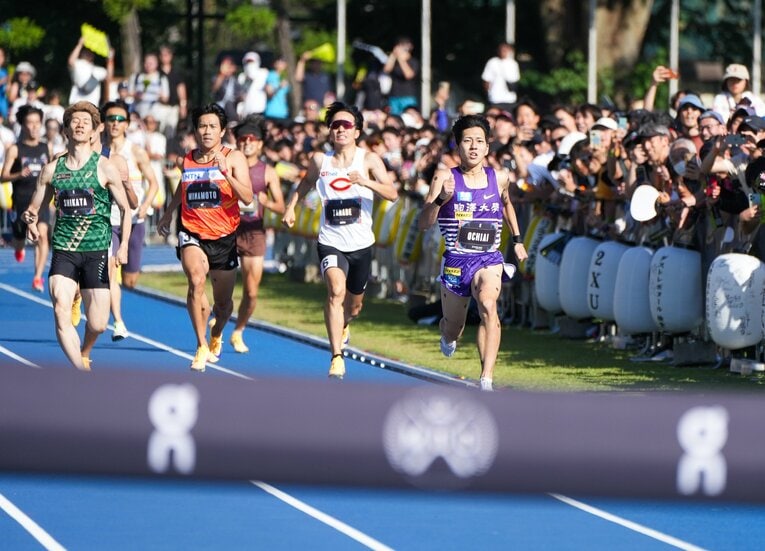 5月の2試合でともに日本記録を更新した男子800mの落合晃（駒大2年）　©Satoshi Wada