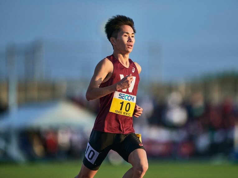 関カレ1万ｍで日本人トップの3位に入った山口智　©Yuki Suenaga