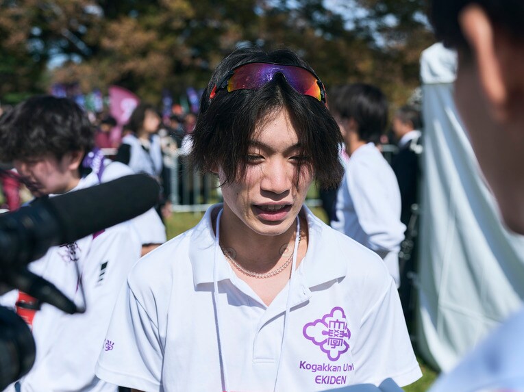 チーム唯一の4年生としてレースに参加した松野　©Yuki Suenaga