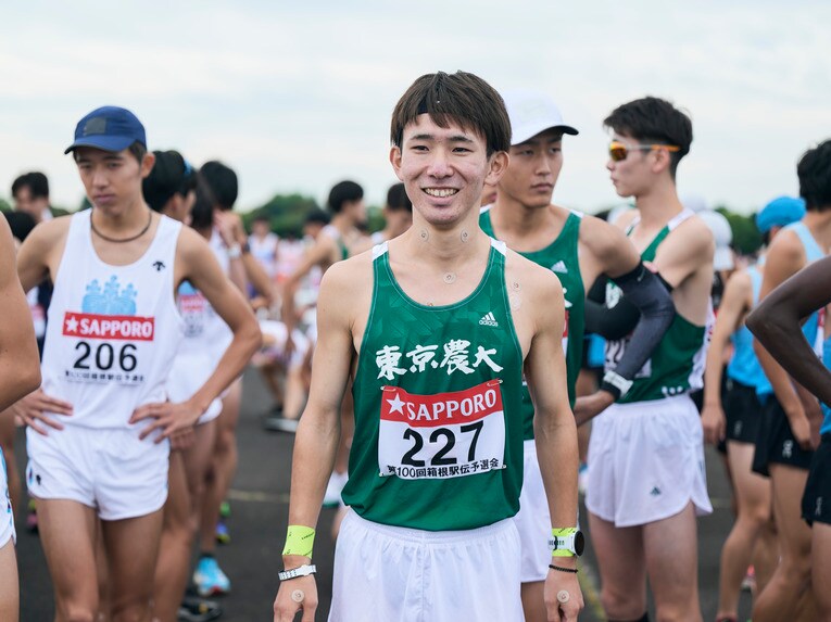 4年生の並木寧音。今年3月の学生ハーフでは予選会でも活躍した中央学大の吉田礼志（4年）や駒大エース格の篠原倖太朗（3年）らと僅差の勝負を繰り広げた　©Yuki Suenaga