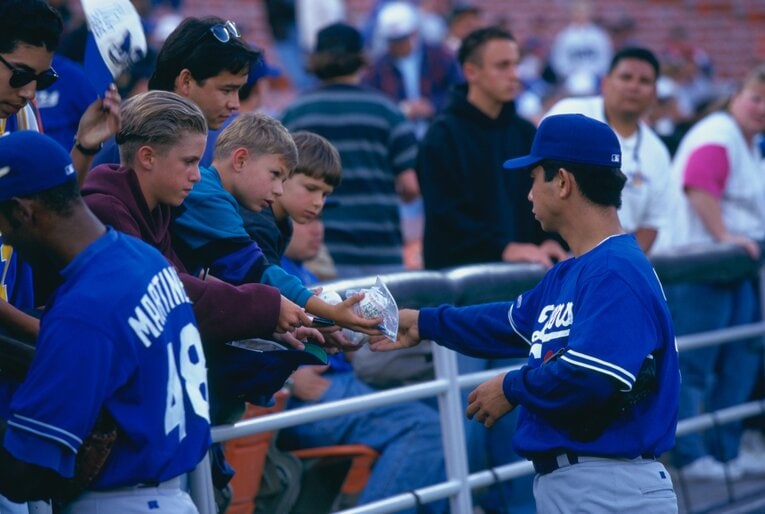ドジャース時代。トルネード旋風をアメリカで巻き起こし、「ノモマニア」を生んだ　©Kazuaki Nishiyama