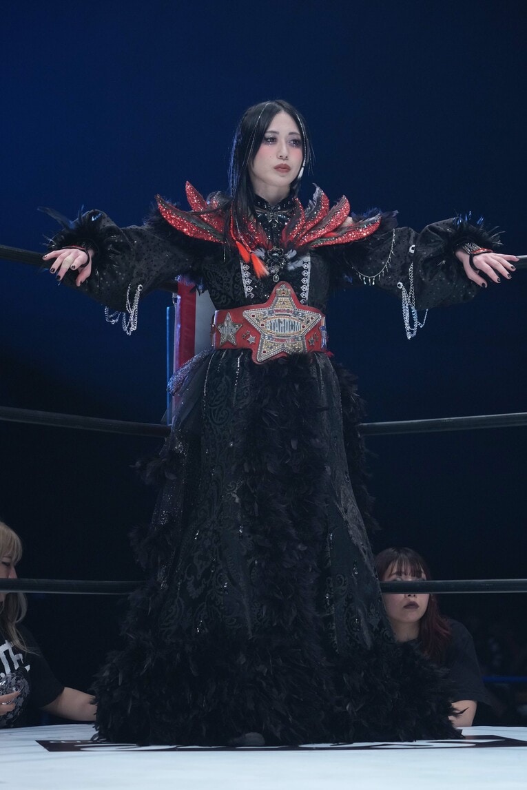 コーナーに立つ上谷沙弥　©Essei Hara