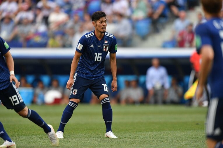 2018年ロシアW杯でプレーする山口蛍　©JMPA