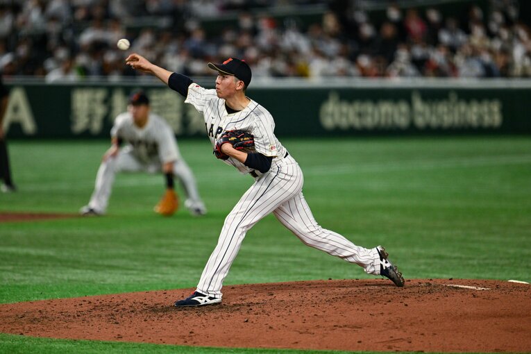 代表選出された昨年のWBC中国戦では大谷翔平の後を受け、3回7奪三振1失点　©Naoya Sanuki