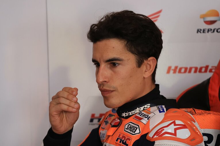 怪我に苦しんだ上マシンも遅く、苦悩の表情を浮かべることが多かった2022年のマルケス　©Satoshi Endo