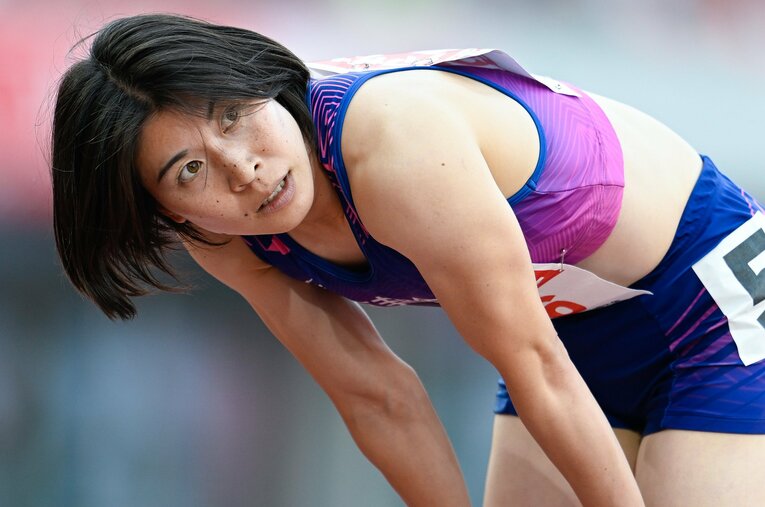 日本選手権で4度目の優勝を飾った松本奈菜子（東邦銀行）。12年前の初優勝以来、第一人者として活躍。日本記録の更新は悲願でもある ／ photograph by Asami Enomoto