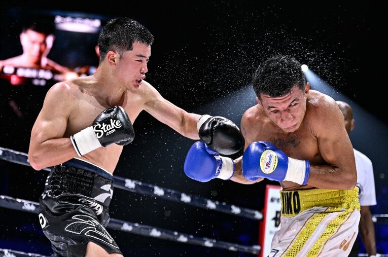 9月18日、プロボクシング転向2戦目でフルマークの判定勝ちを収めた那須川天心。KOを逃した要因について、攻め方に迷いがあったと明かした ／ photograph by Hiroaki Yamaguchi