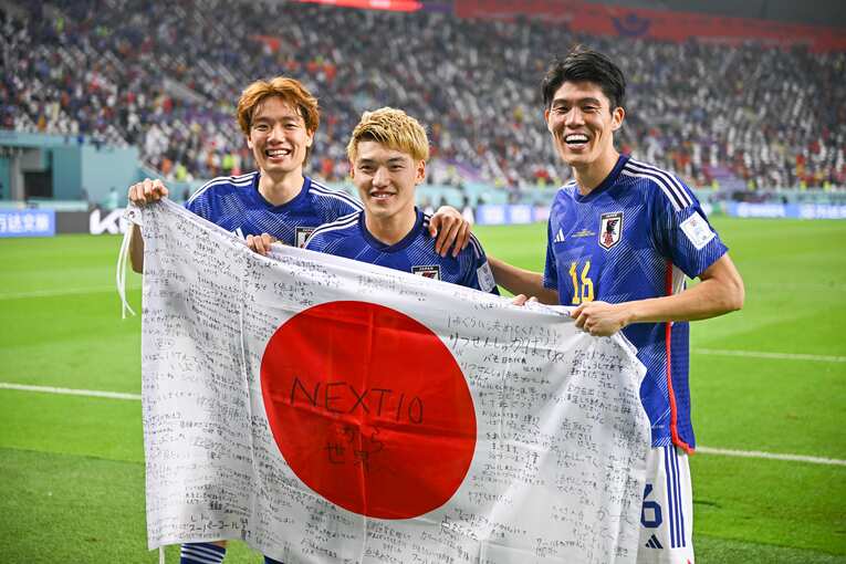 スペイン戦終了後　©Takuya Kaneko／JMPA