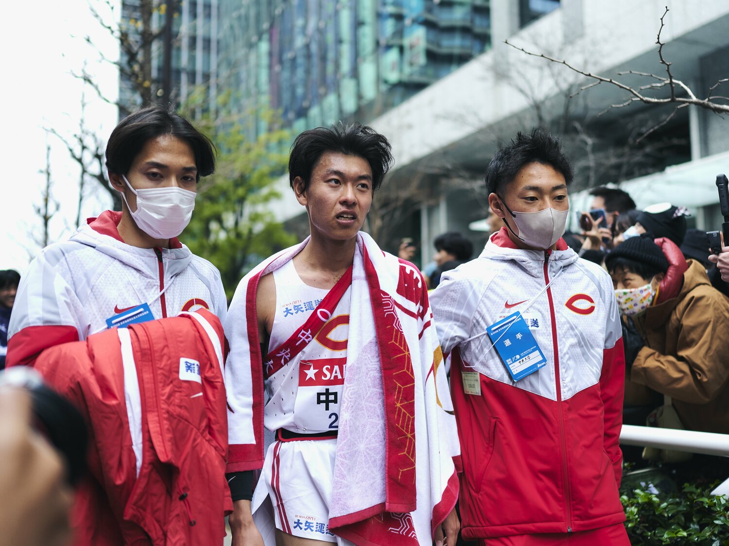 13位でゴールした中大のアンカー・柴田大地(1年)。この後、藤原監督は「進退問題」を口にした ©Yuki Suenaga