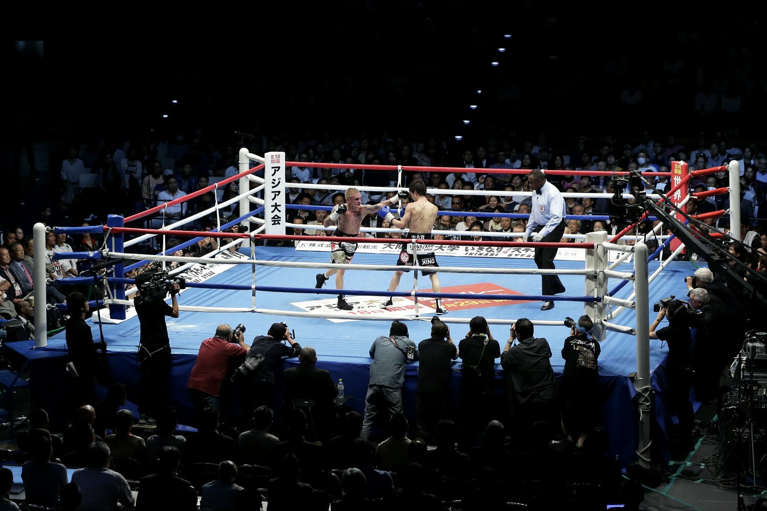 2018年5月20日のWBA&amp;IBF世界ライトフライ級タイトル防衛戦（ヘッキー・ブドラー戦）も大田区体育館で。田口は9度の世界戦をこの体育館で戦った　©Getty Images