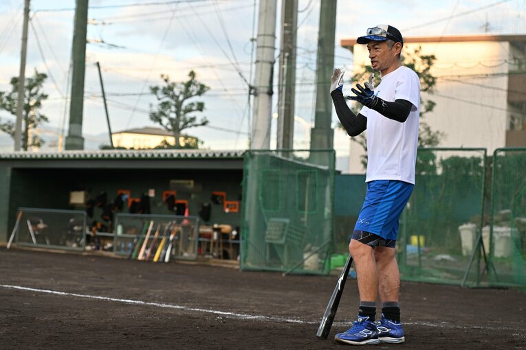 富士高校野球部を指導したイチロー　©Naoya Sanuki