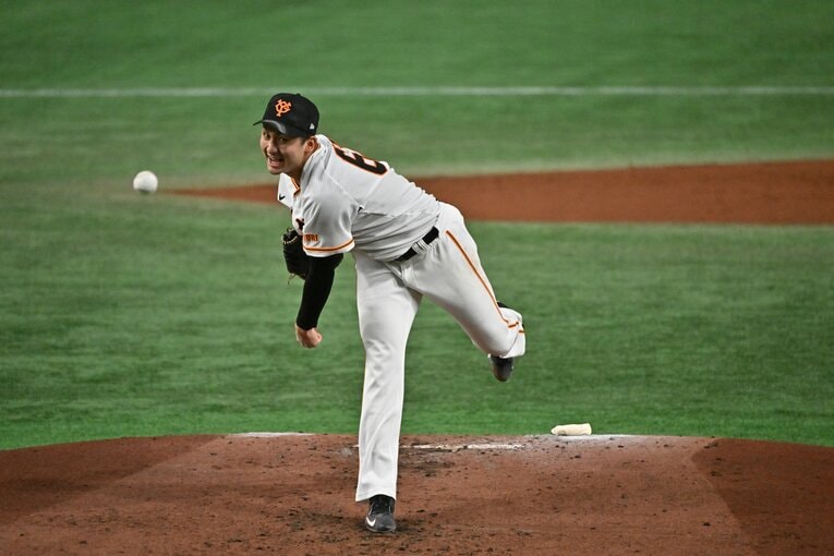 横川の独特な投球フォーム　©︎Kiichi Matsumoto