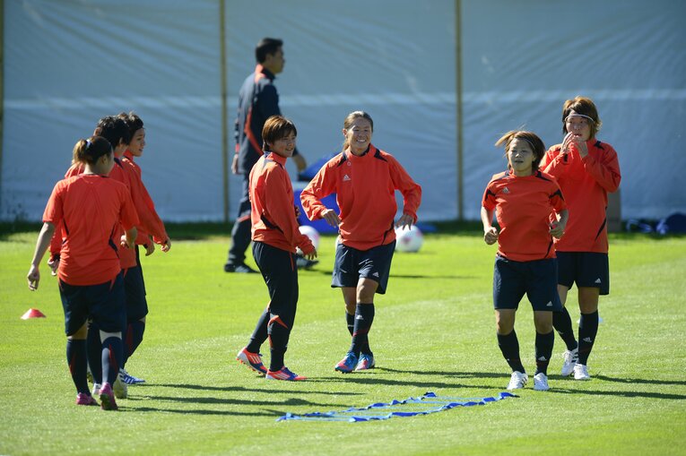 大野忍、宮間あや、川澄奈穂美、阪口夢穂（2012年候補合宿）©︎Nanae Suzuki