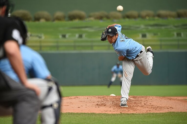 2019シーズン開幕前の菊池雄星。キャンプ時点で衝撃を受ける出来事があったという ／ photograph by Naoya Sanuki