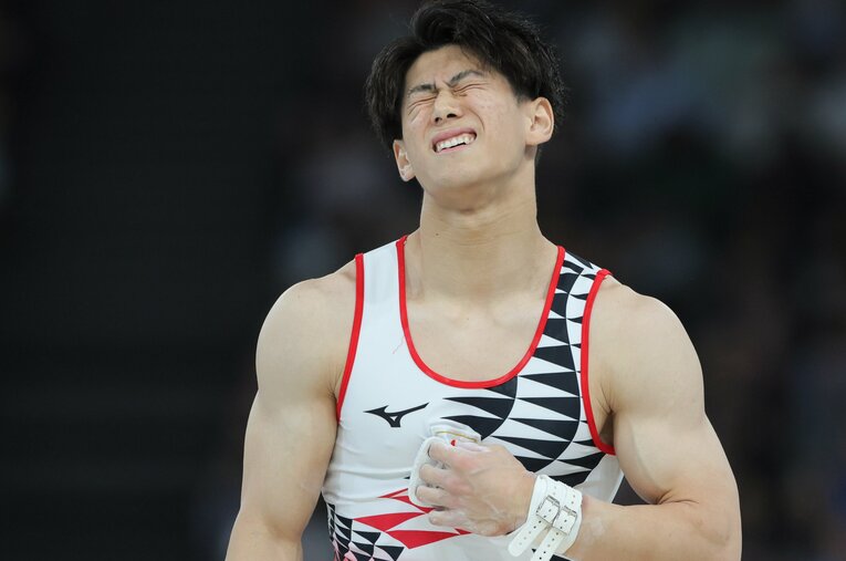 7月27日の予選にて納得のいく演技ができず悔しがる橋本大輝 ／ photograph by JIJI PRESS