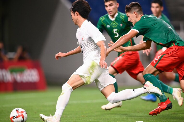 東京五輪メキシコ戦でのゴール（4／15）　©Takuya Kaneko/JMPA