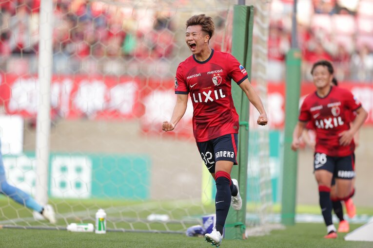4月13日のJ1第8節・京都サンガ戦で初ゴール。クラブにとっても通算1800ゴール目となる記念すべき得点だった　©︎J.LEAGUE