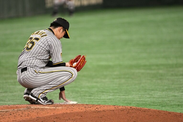 今季3度目の完封となった才木。なお1-0での完封は今季2度目　©Nanae Suzuki