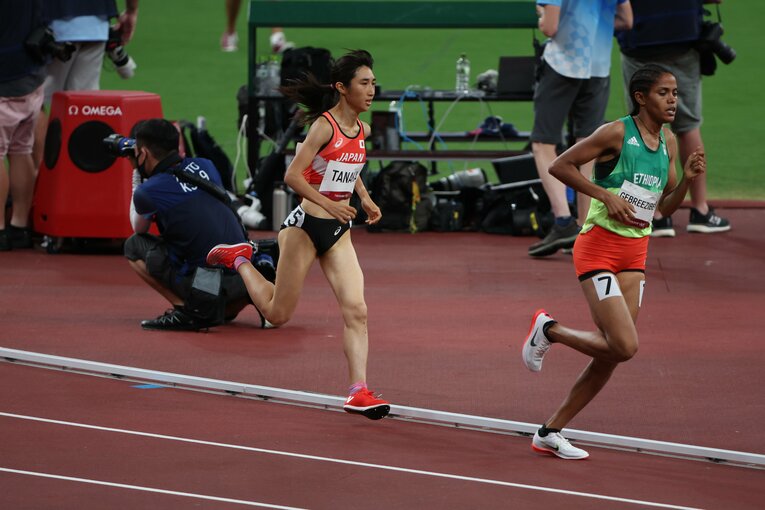 東京五輪で力走する田中　©︎JMPA