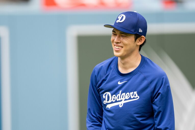 【常勝ドジャースと大谷らの”ステキな日常”／全100枚超】練習中楽しそうな佐々木朗希…写真はまだまだ続きます　©Nanae Suzuki