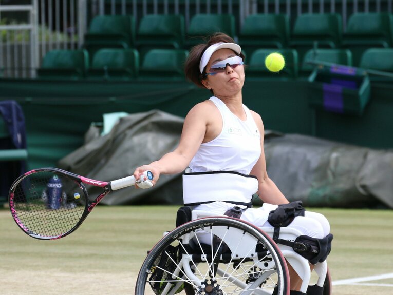 今年のウィンブルドン、準決勝まで勝ち進んだ大谷桃子　©JIJI PRESS