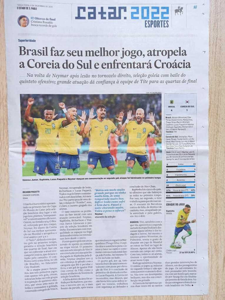 クロアチア戦後の報道　©Hiroaki Sawada