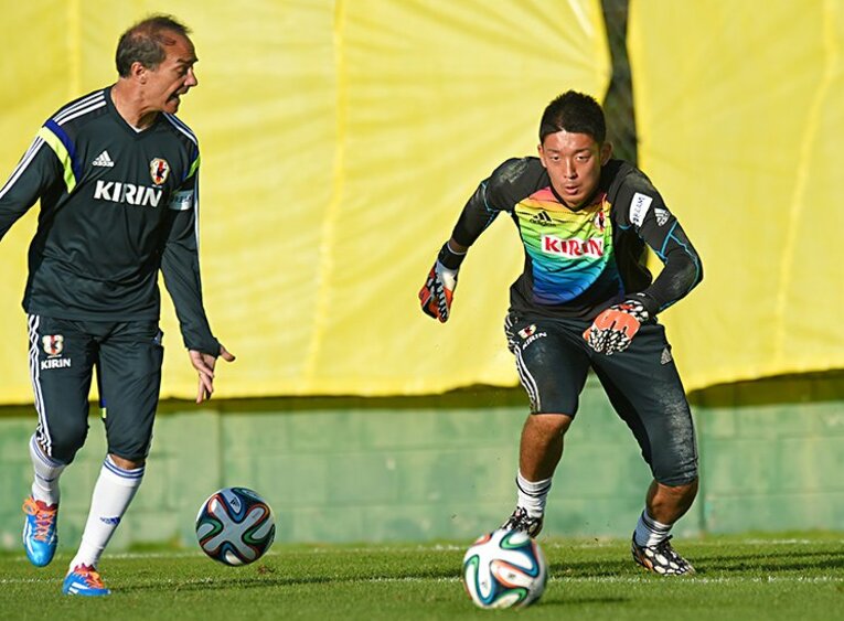 ブラジルW杯時のトレーニングにて©Kaoru Watanabe/JMPA