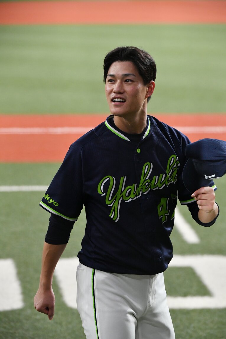 オリックス宮城大弥との投手戦を制したヤクルト高橋奎二　©︎Hideki Sugiyama