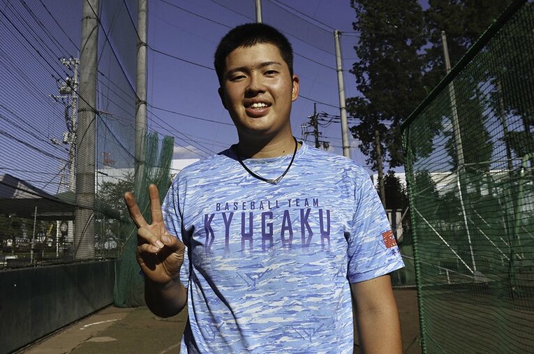 プロ志望届を提出した村上慶太。10月20日のドラフト会議で指名を待つ ／ photograph by Yuki Kashimoto
