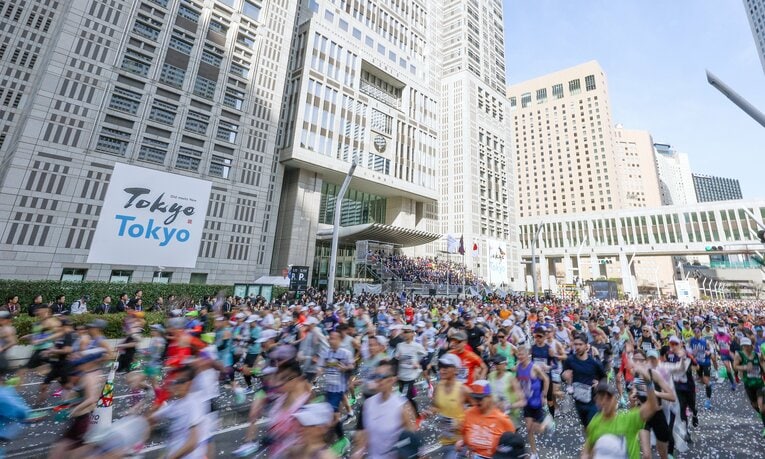 今年も高速レースが期待された東京マラソンだったが…？　©JIJI PRESS