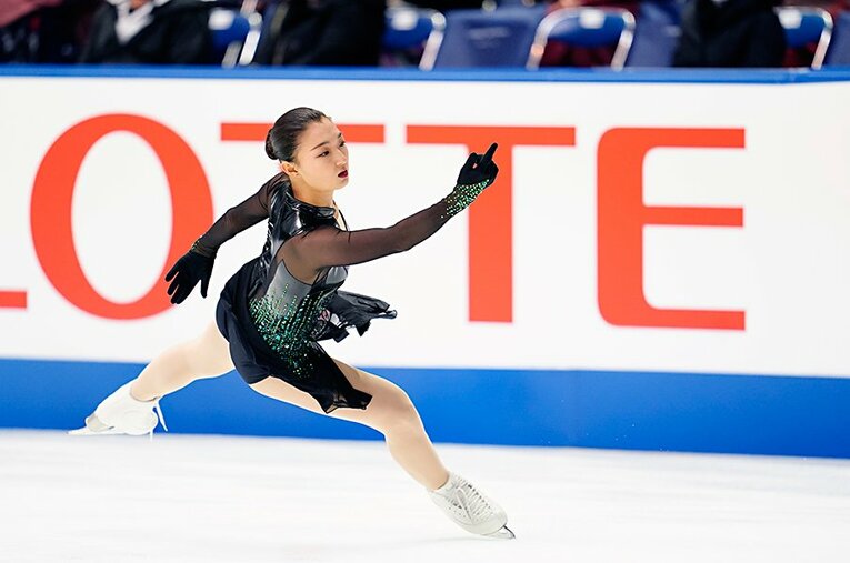 国内ジャッジによる参考記録だが、グランプリ4戦を通じて坂本が今季女子の世界最高得点でNHK杯を制した ／ photograph by Yukihito Taguchi