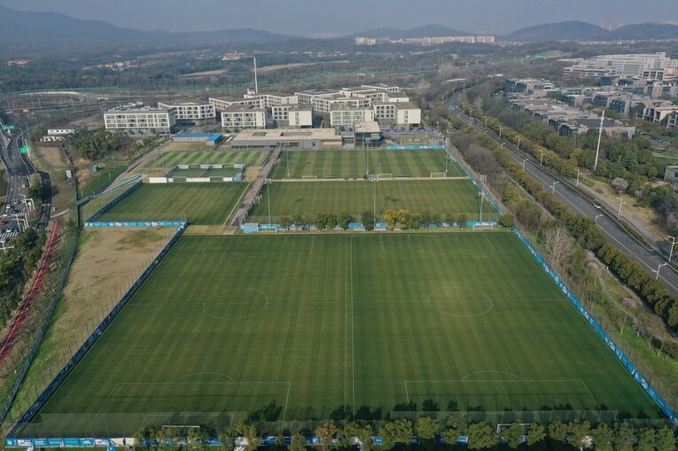 活動停止となった江蘇足球の広大な練習場©Getty Images