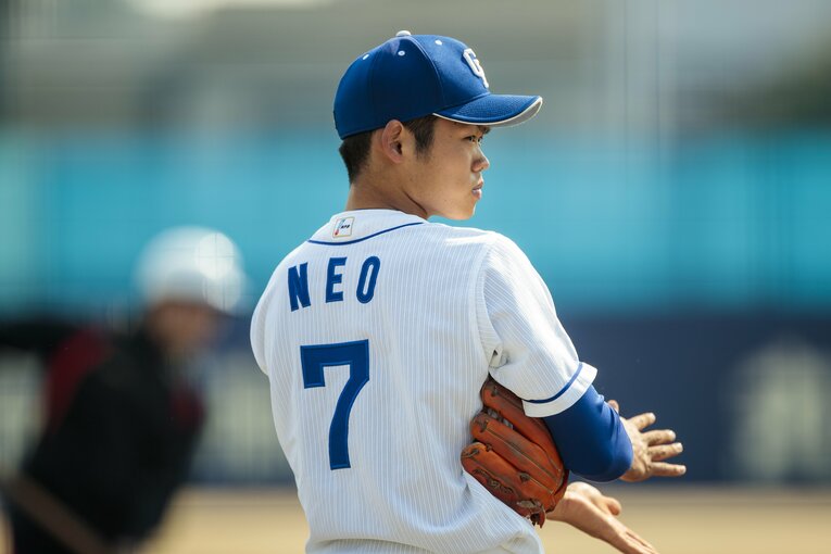 2019年3月、1年目の根尾　©Kiichi Matsumoto