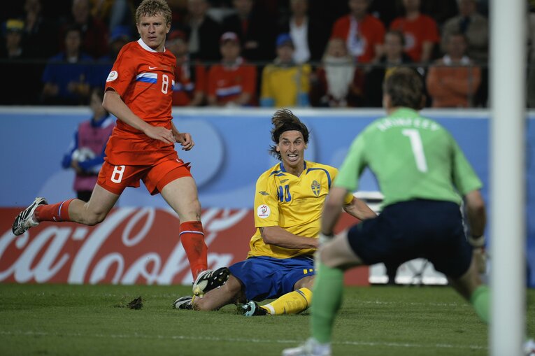 EURO2008でのイブラ様　©Sports Graphic Number