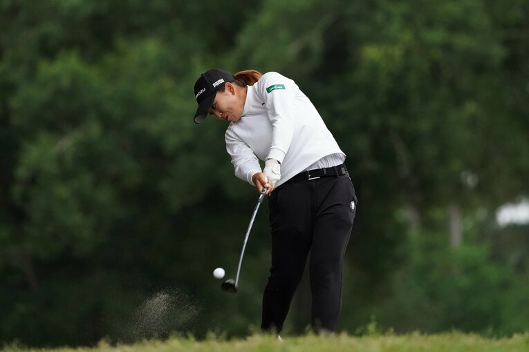 4日目2番で第2打を放つ西郷真央　©︎Shizuka Minami