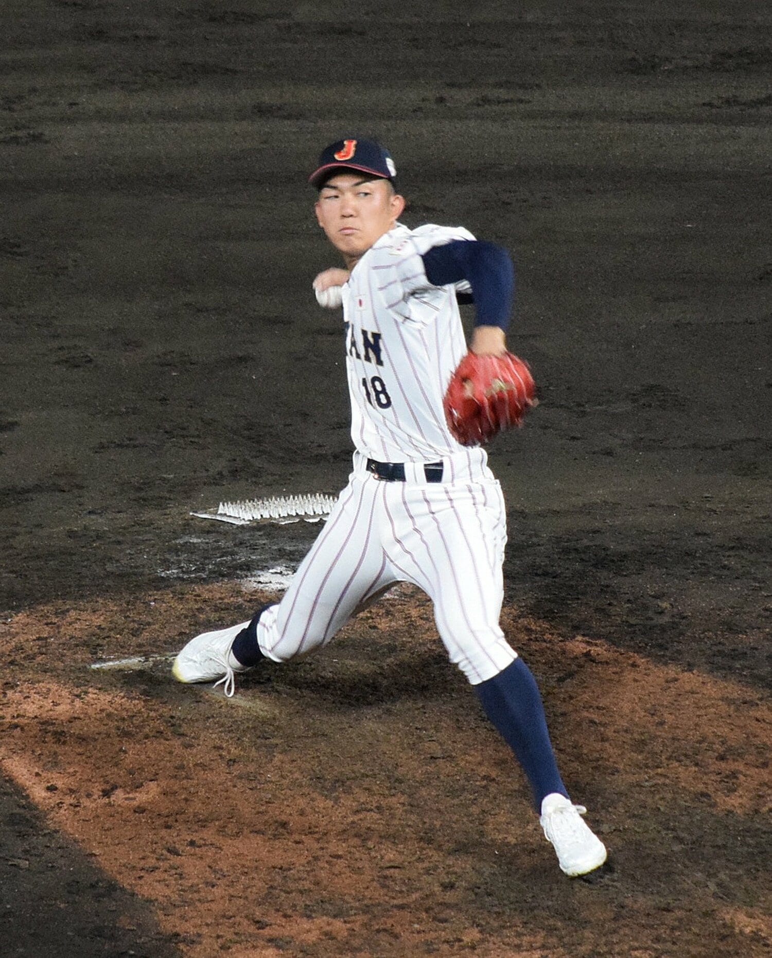 U-18日本代表としても活躍した健大高崎・石垣元気　©︎JIJI PRESS