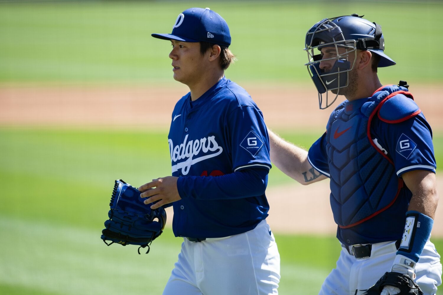 オープン戦でバーンズと組んだ際　©Nanae Suzuki