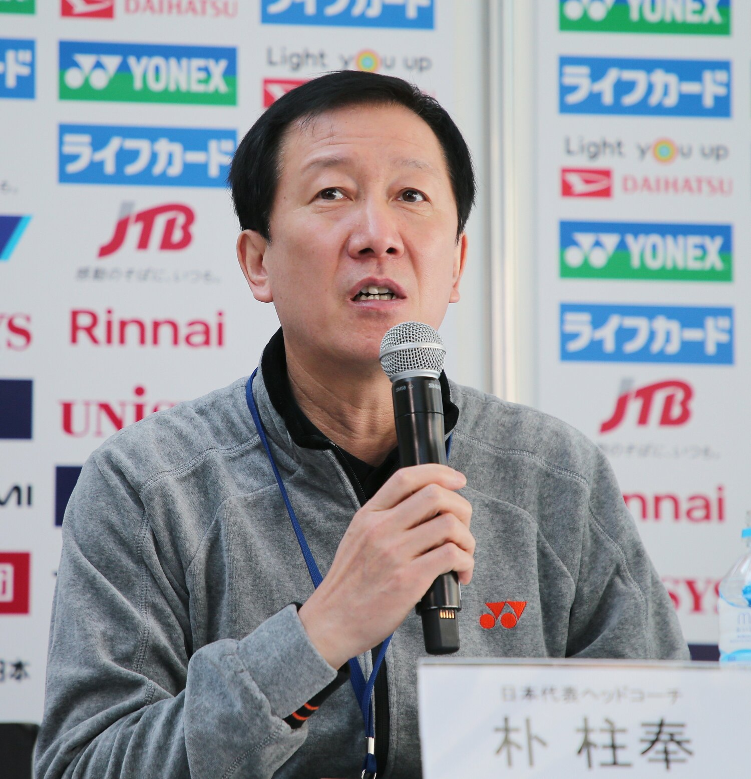 前ヘッドコーチの朴柱奉氏　©JIJI PRESS