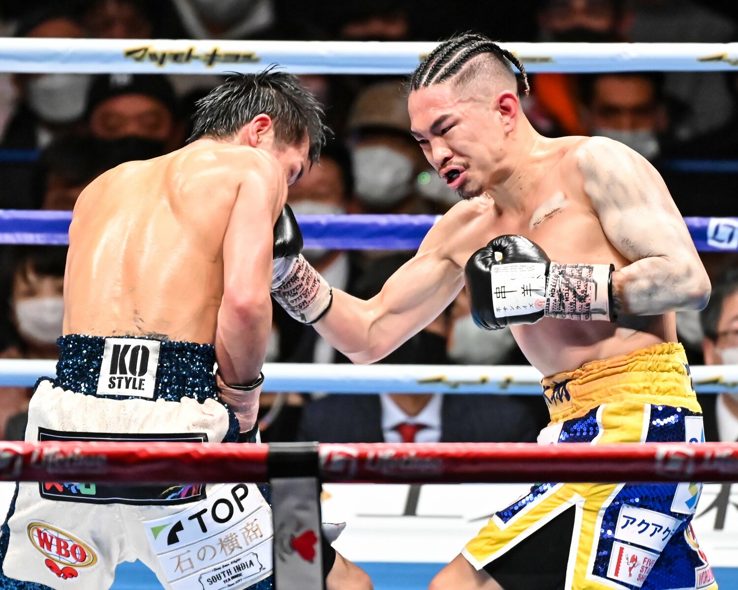 序盤から最終ラウンドまで、井岡は強引にKOを狙うことはせず的確にポイントを稼ぎ続けた　©Hiroaki Yamaguchi