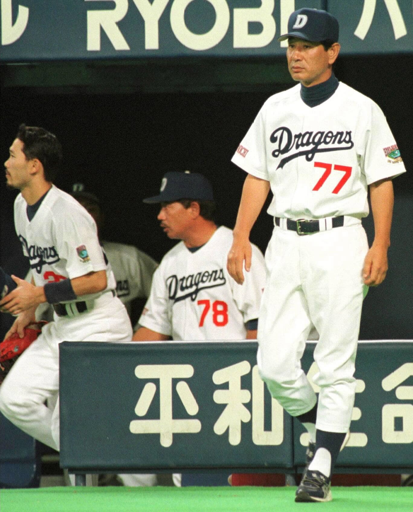 「打倒巨人」を掲げた星野監督の強烈な勝利への意識がこのユニフォームデザインを生んだ　©︎JIJI PRESS