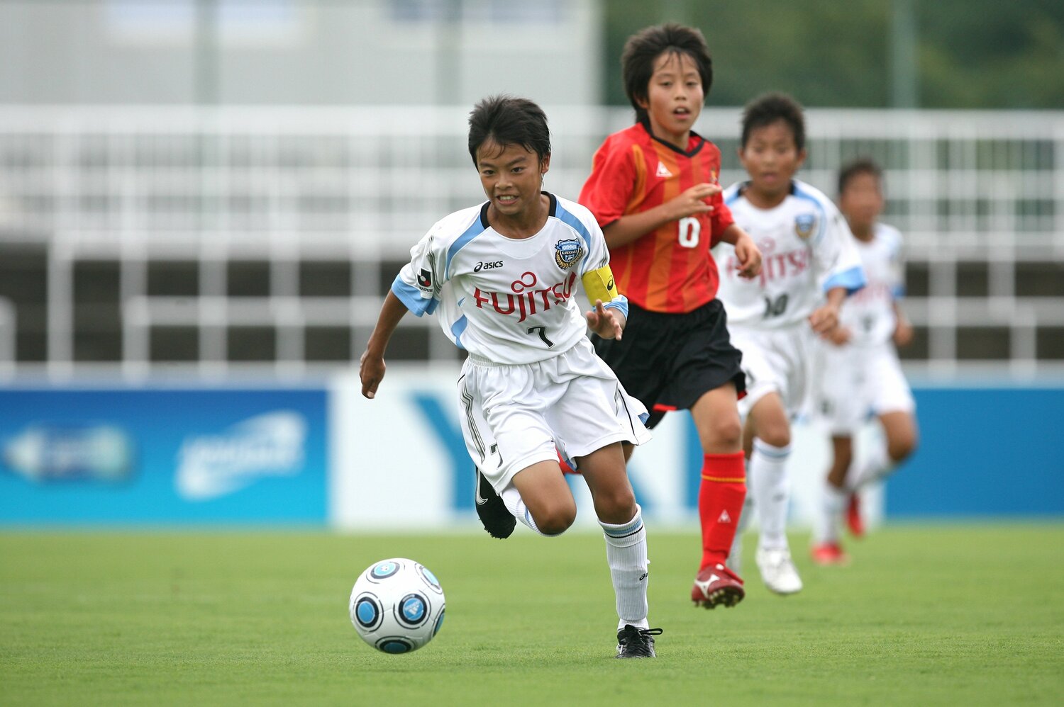 写真は2009年8月の全日本少年サッカーで。当時小6(12歳)の三笘薫 ©AFLO