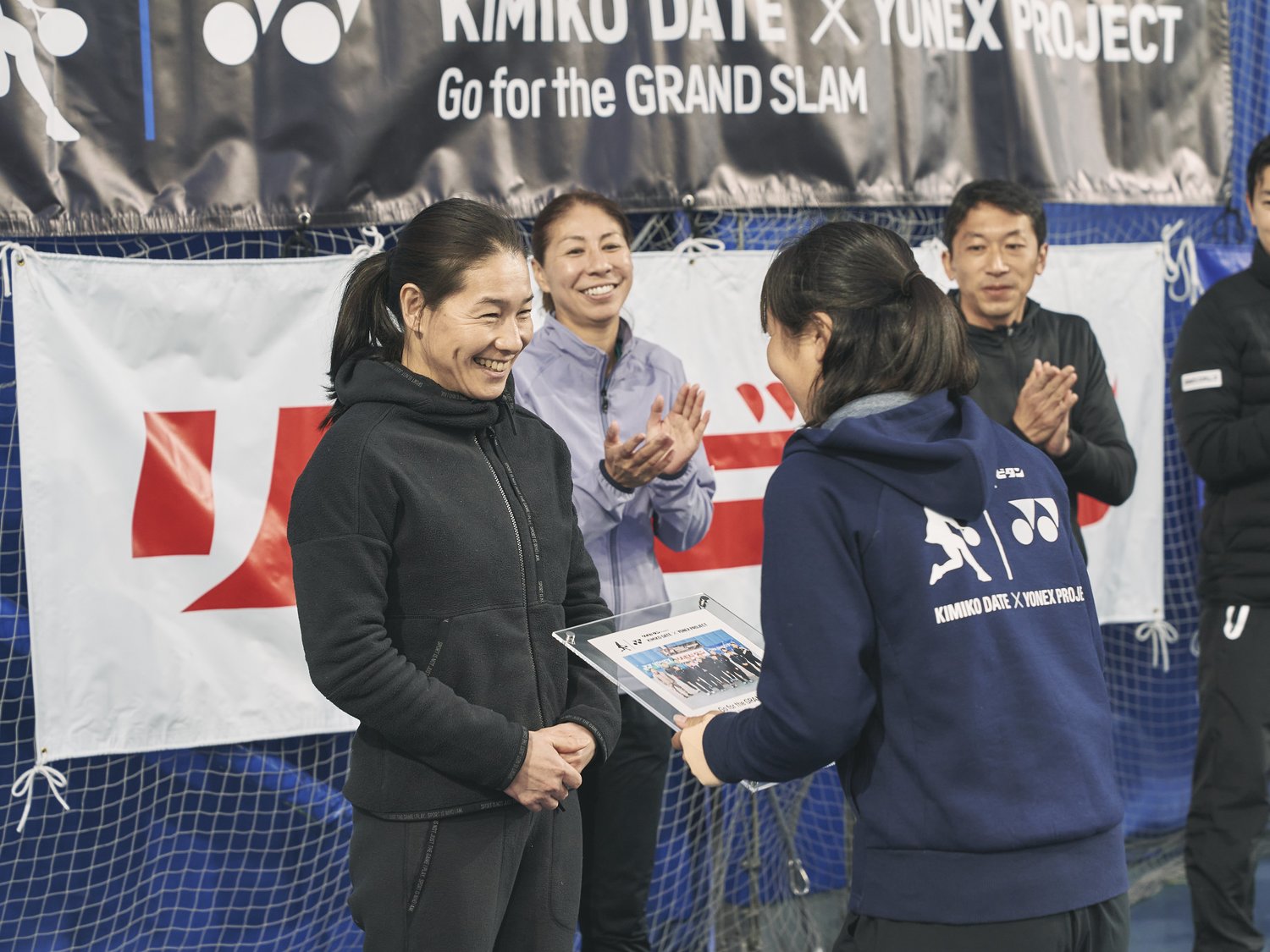 伊達が立ち上げたトップジュニア育成プログラム『伊達公子×YONEX PROJECT ～Go for the GRAND SLAM』一期生が“卒業”を迎えた　©Yuki Suenaga