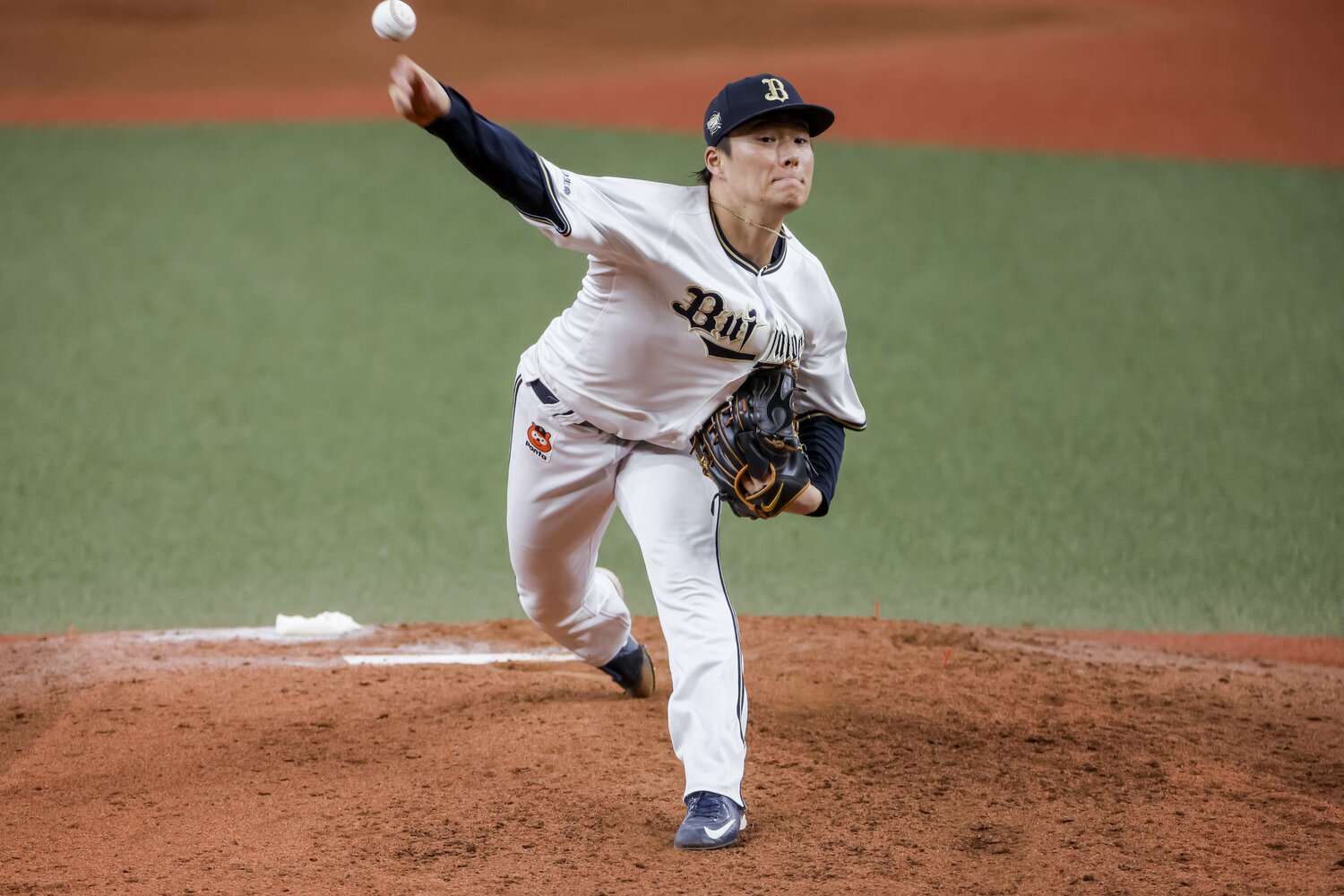 5回以降、投球のギアが上がった山本　©︎Kiichi Matsumoto