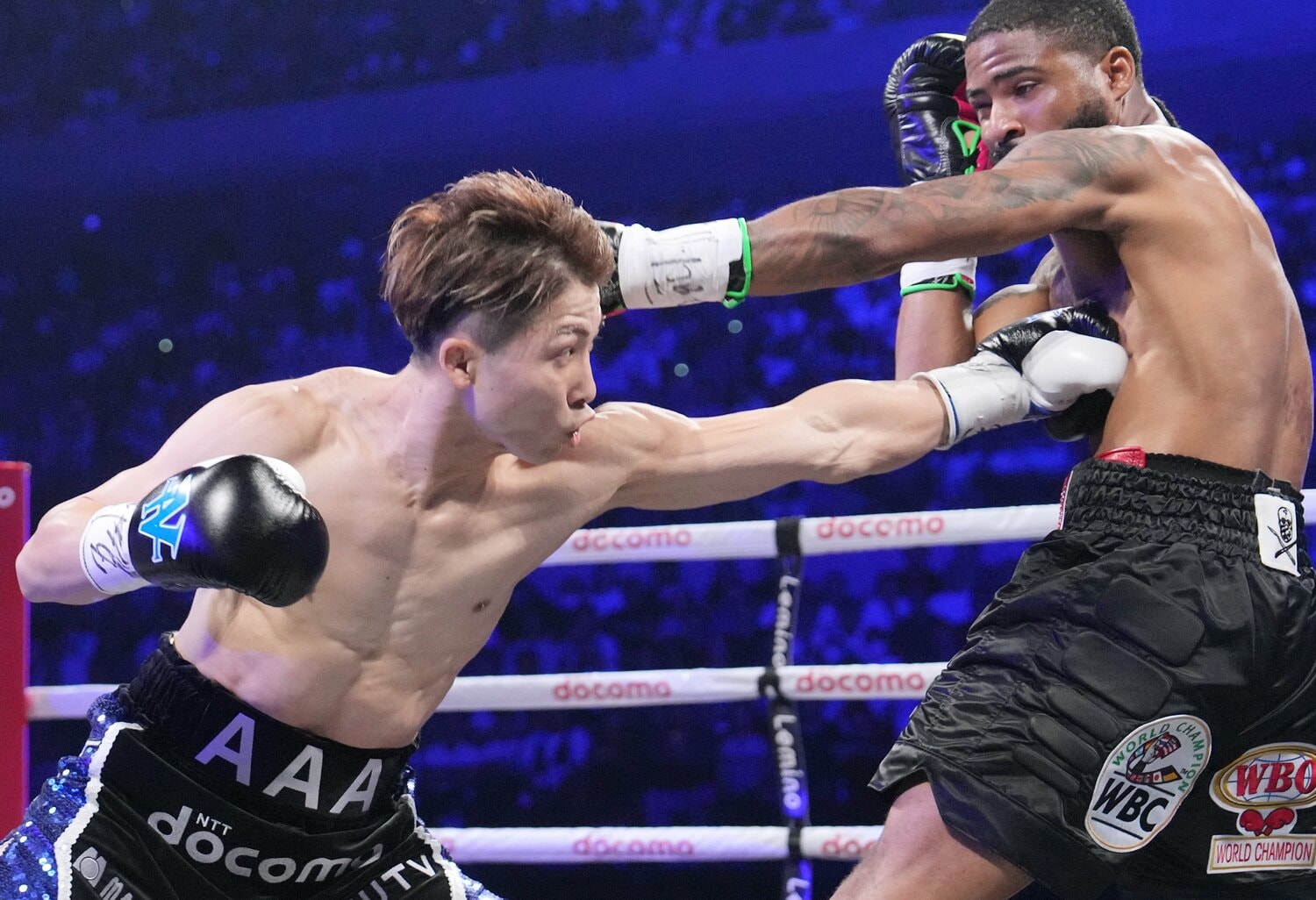 試合のカギを握った井上尚弥の左ボディストレート　©Naoki Fukuda