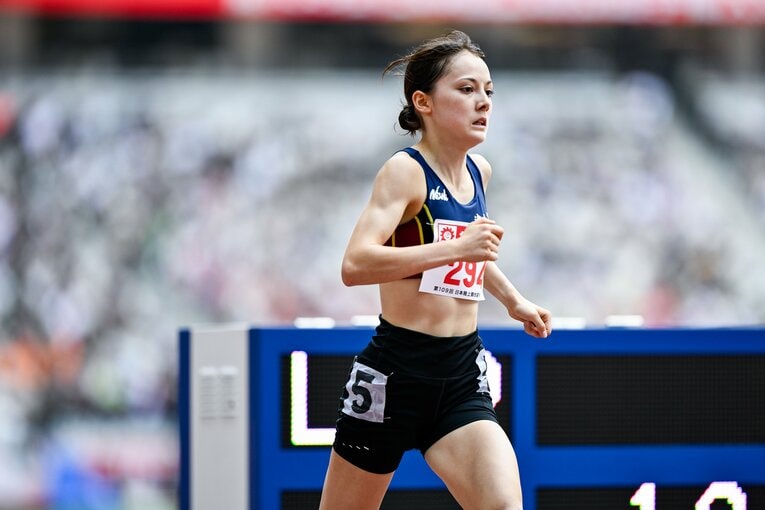 【2025日本選手権】日本選手権でのドルーリー。貧血の影響から実力を発揮しきれず　©Nanae Suzuki