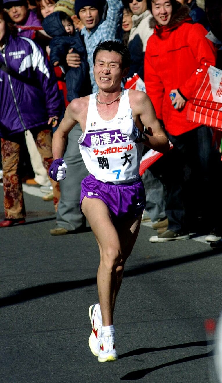 駒大で活躍した揖斐。当時、箱根の優勝候補の一角だった駒大からはライバル視もあった　©JIJI PRESS