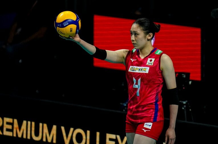 2022年世界選手権の大会中に眞鍋政義監督の提案で髪型を変えたという石川真佑。覚醒のきっかとなったのか？ ／ photograph by Getty Images