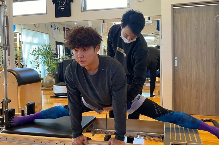 30歳を過ぎても進歩を続ける森原康平の肉体を支える秘密とは？　オフのトレーニング施設に潜入した！　©Takashi Ishizuka