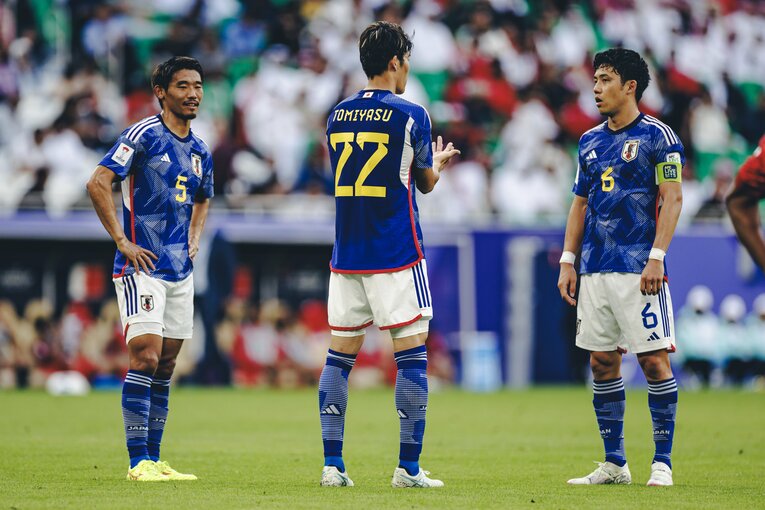 アジア杯での守田英正、冨安健洋、遠藤航　©Kiichi Matsumoto